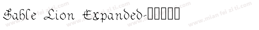 Sable Lion Expanded字体转换